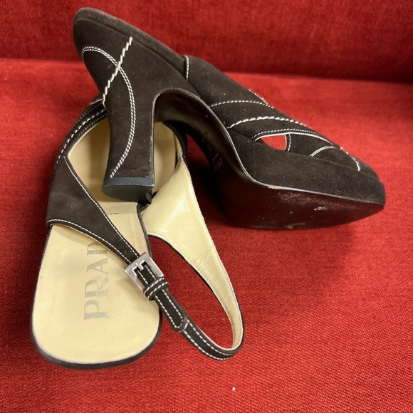 Prada black Heels with Chunky Architectural Design size 37 - Picture 5 of 6